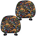 Australia Symbols Pattern Print Car Headrest Covers