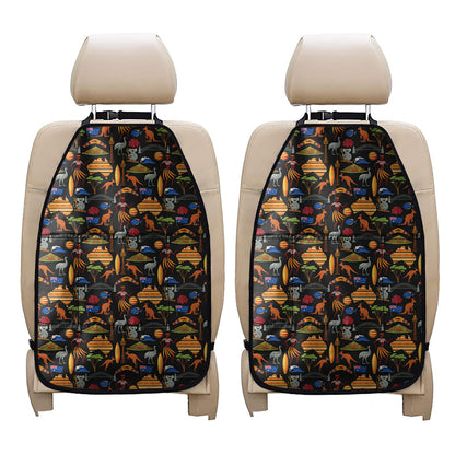 Australia Symbols Pattern Print Car Seat Organizers