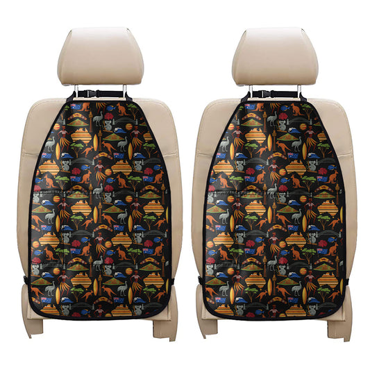 Australia Symbols Pattern Print Car Seat Organizers