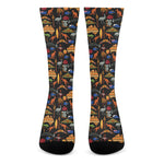 Australia Symbols Pattern Print Crew Socks