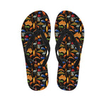 Australia Symbols Pattern Print Flip Flops
