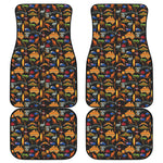 Australia Symbols Pattern Print Front and Back Car Floor Mats