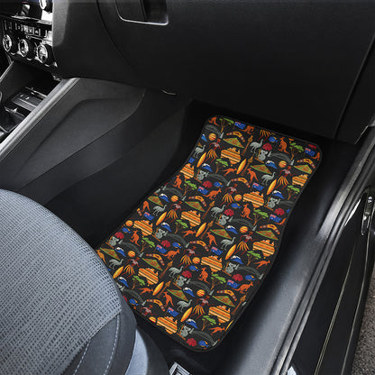 Australia Symbols Pattern Print Front and Back Car Floor Mats