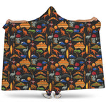 Australia Symbols Pattern Print Hooded Blanket