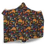 Australia Symbols Pattern Print Hooded Blanket