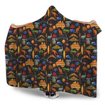 Australia Symbols Pattern Print Hooded Blanket