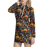 Australia Symbols Pattern Print Hoodie Dress
