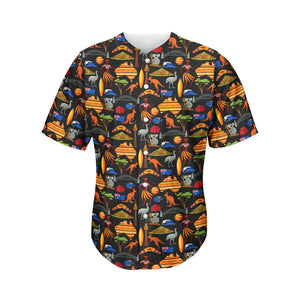 Australia Symbols Pattern Print Men's Baseball Jersey