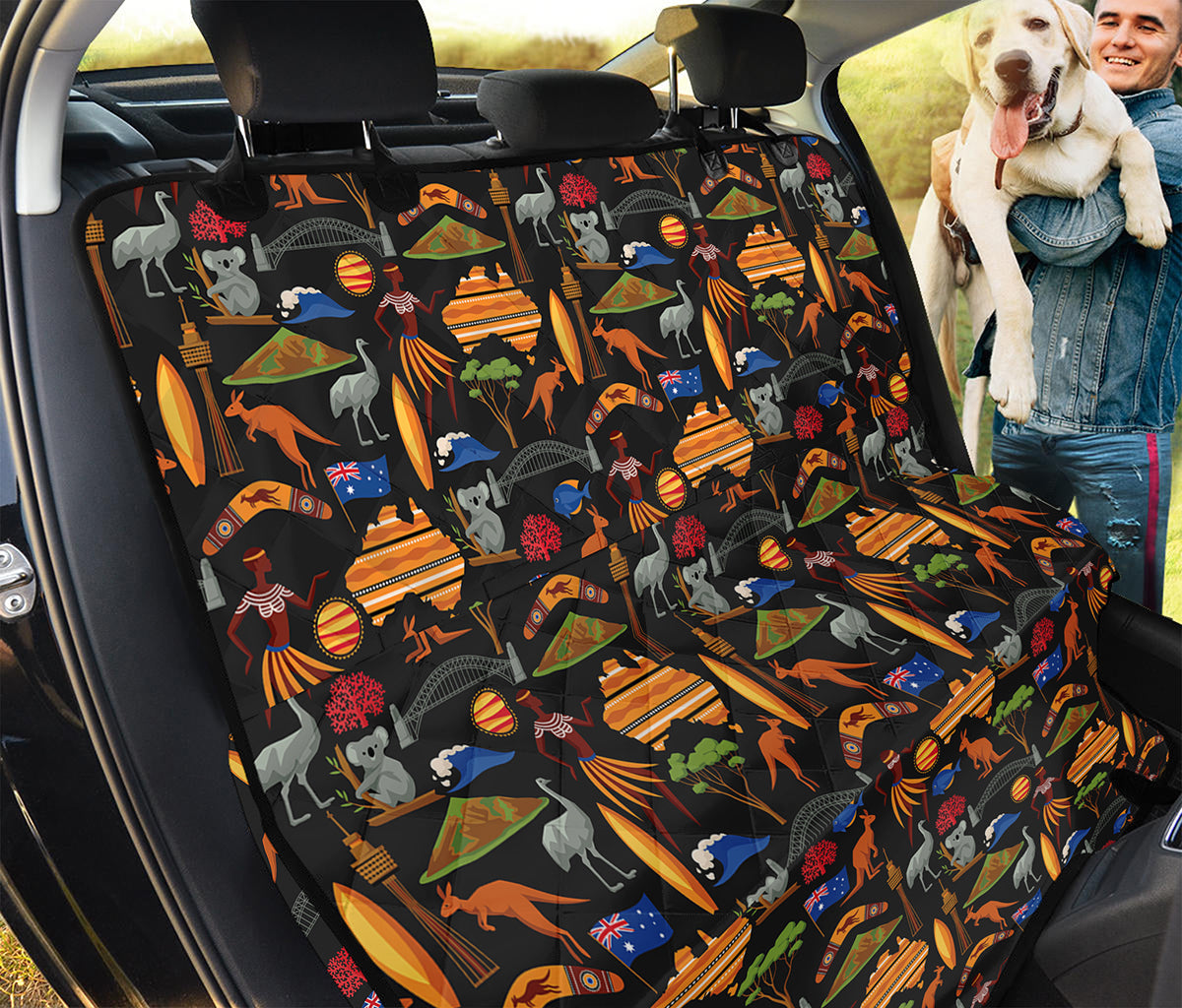Australia Symbols Pattern Print Pet Car Back Seat Cover