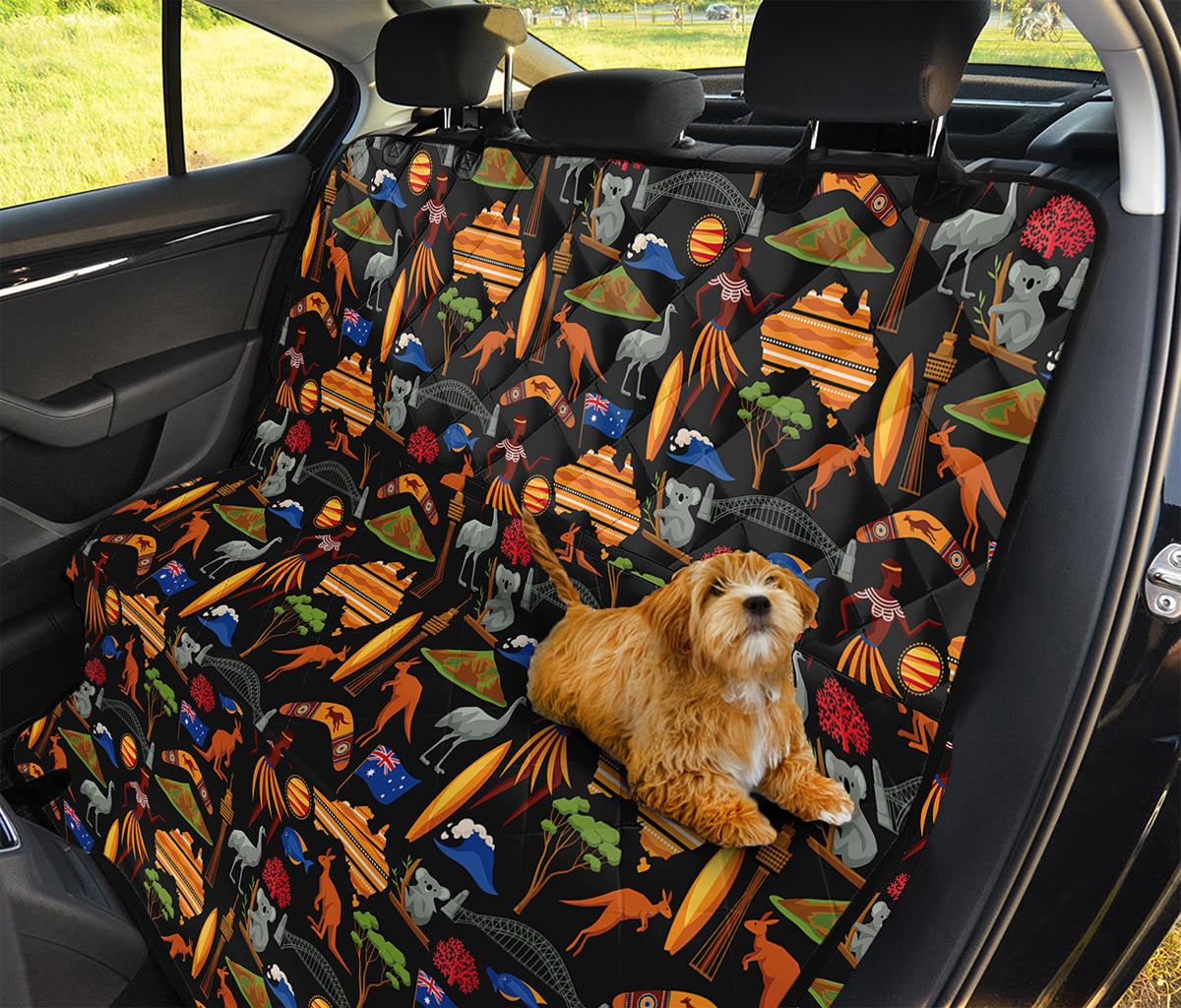 Australia Symbols Pattern Print Pet Car Back Seat Cover