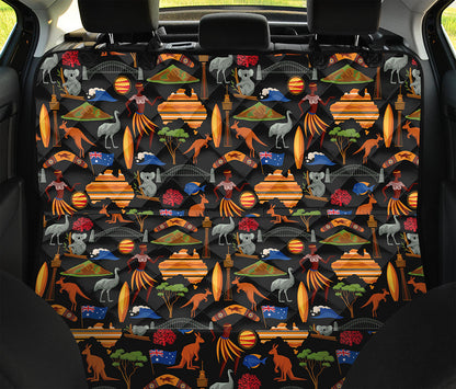 Australia Symbols Pattern Print Pet Car Back Seat Cover