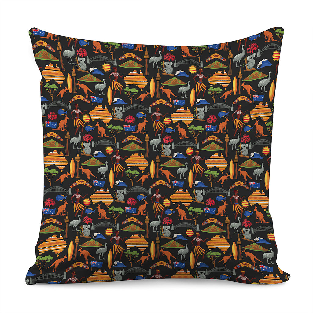 Australia Symbols Pattern Print Pillow Cover