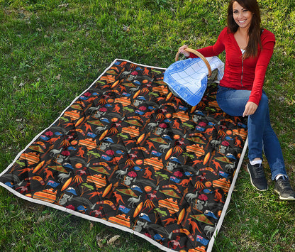 Australia Symbols Pattern Print Quilt
