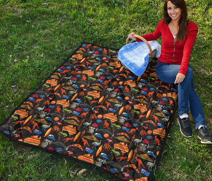 Australia Symbols Pattern Print Quilt