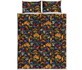 Australia Symbols Pattern Print Quilt Bed Set