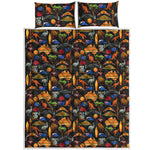 Australia Symbols Pattern Print Quilt Bed Set