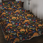 Australia Symbols Pattern Print Quilt Bed Set