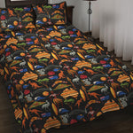 Australia Symbols Pattern Print Quilt Bed Set