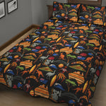 Australia Symbols Pattern Print Quilt Bed Set