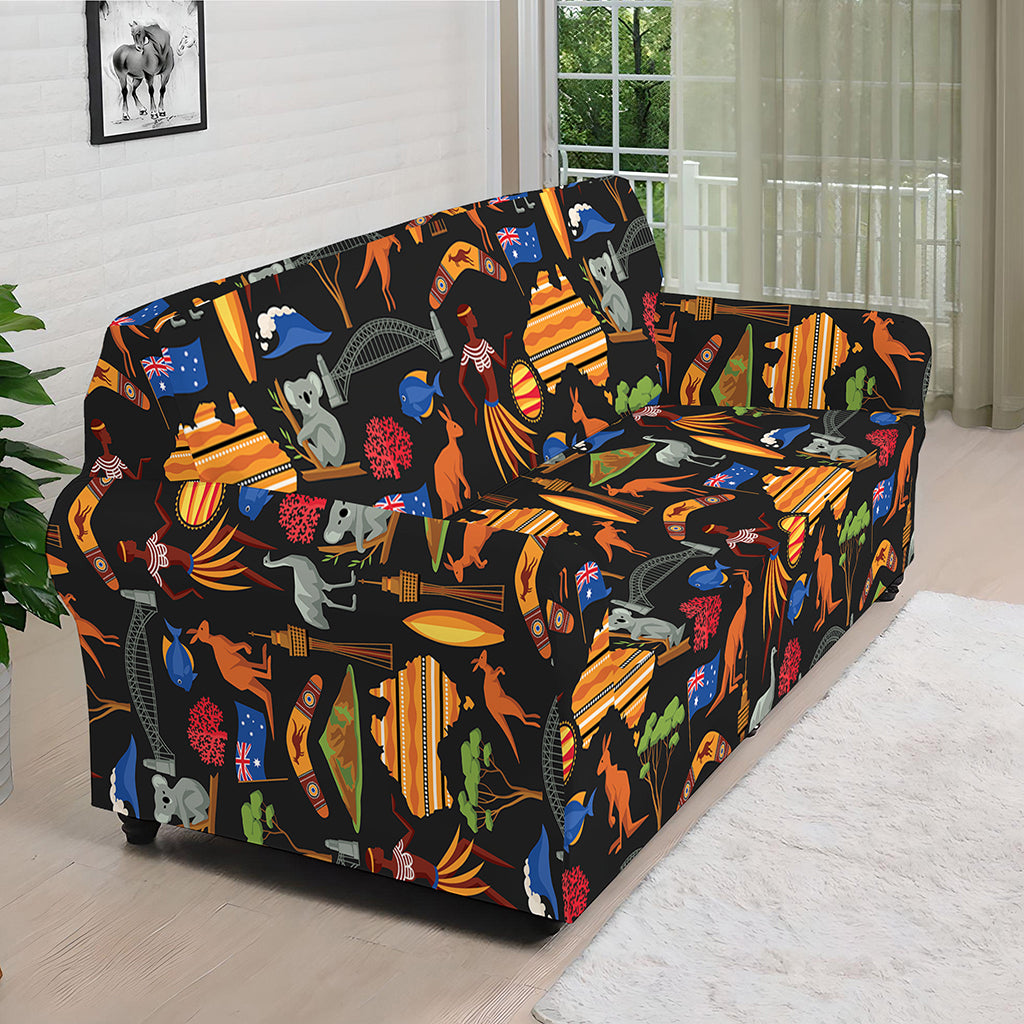 Australia Symbols Pattern Print Sofa Cover