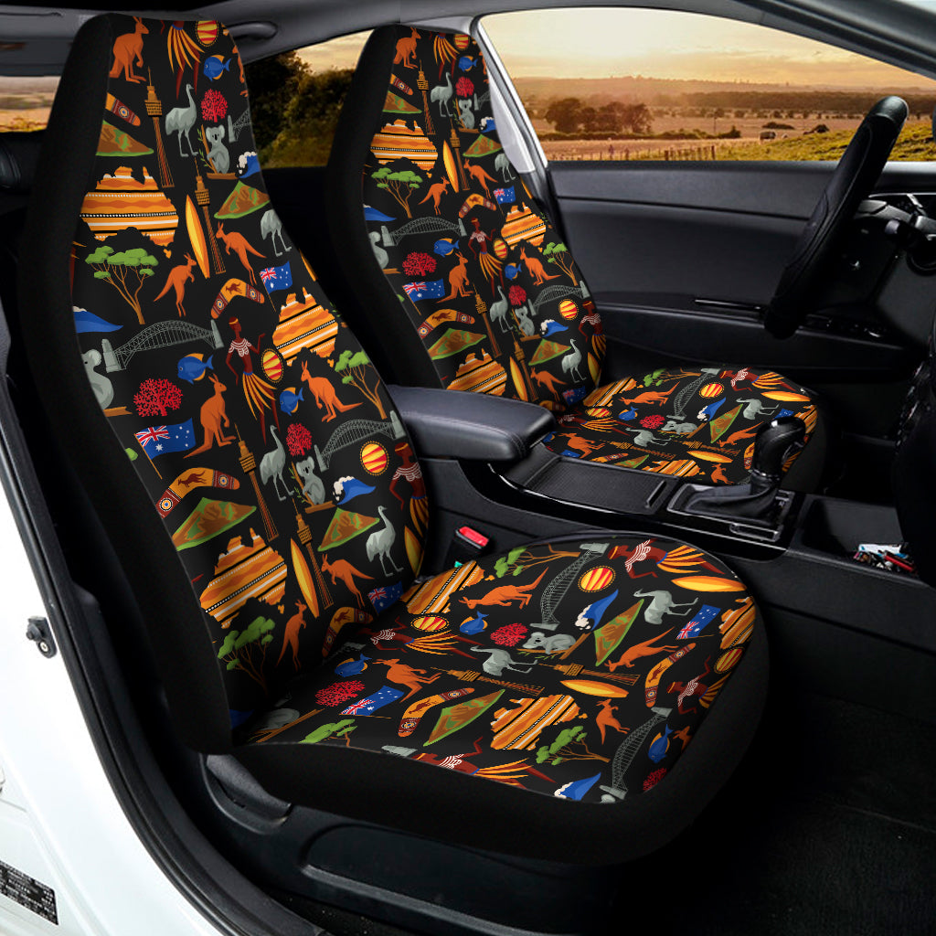Australia Symbols Pattern Print Universal Fit Car Seat Covers