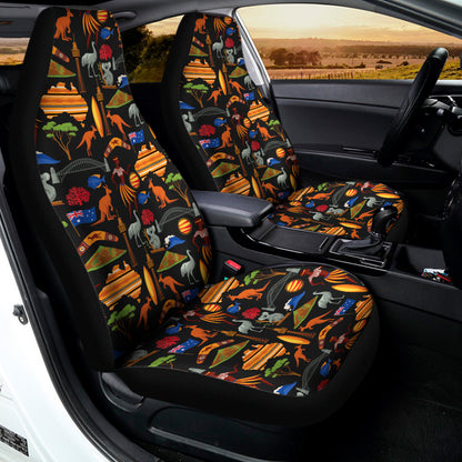 Australia Symbols Pattern Print Universal Fit Car Seat Covers