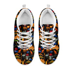 Australia Symbols Pattern Print White Sneakers