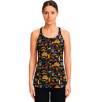 Australia Symbols Pattern Print Women's Racerback Tank Top