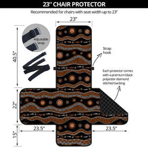 Australian Aboriginal Art Pattern Print Armchair Protector