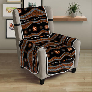 Australian Aboriginal Art Pattern Print Armchair Protector