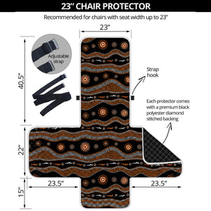 Australian Aboriginal Art Pattern Print Armchair Protector