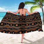 Australian Aboriginal Art Pattern Print Beach Sarong Wrap
