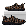 Australian Aboriginal Art Pattern Print Black Running Shoes