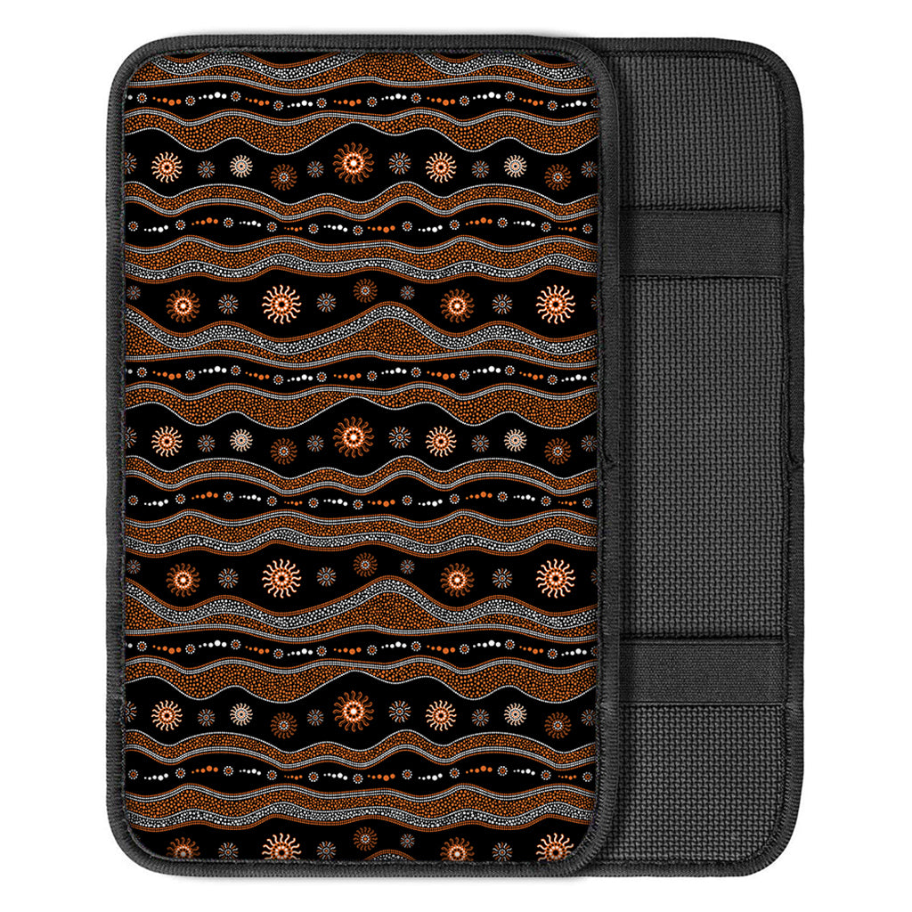 Australian Aboriginal Art Pattern Print Car Center Console Cover