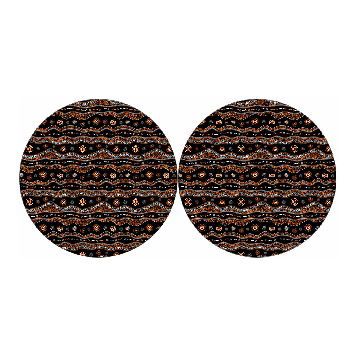 Australian Aboriginal Art Pattern Print Car Coasters