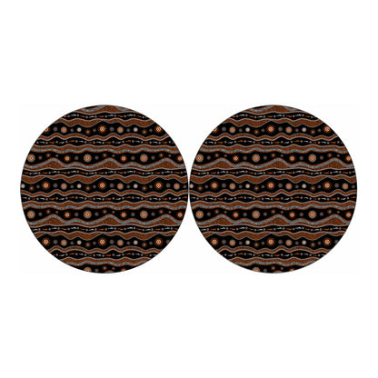 Australian Aboriginal Art Pattern Print Car Coasters