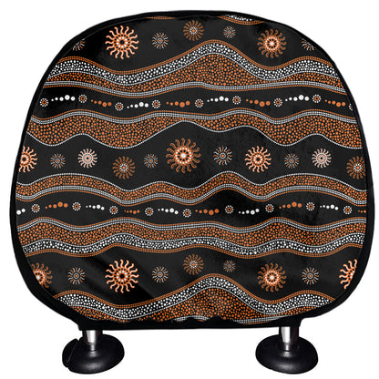 Australian Aboriginal Art Pattern Print Car Headrest Covers