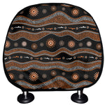 Australian Aboriginal Art Pattern Print Car Headrest Covers