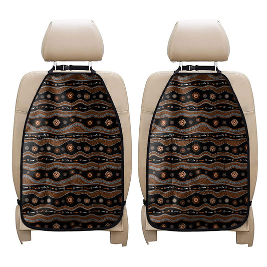 Australian Aboriginal Art Pattern Print Car Seat Organizers