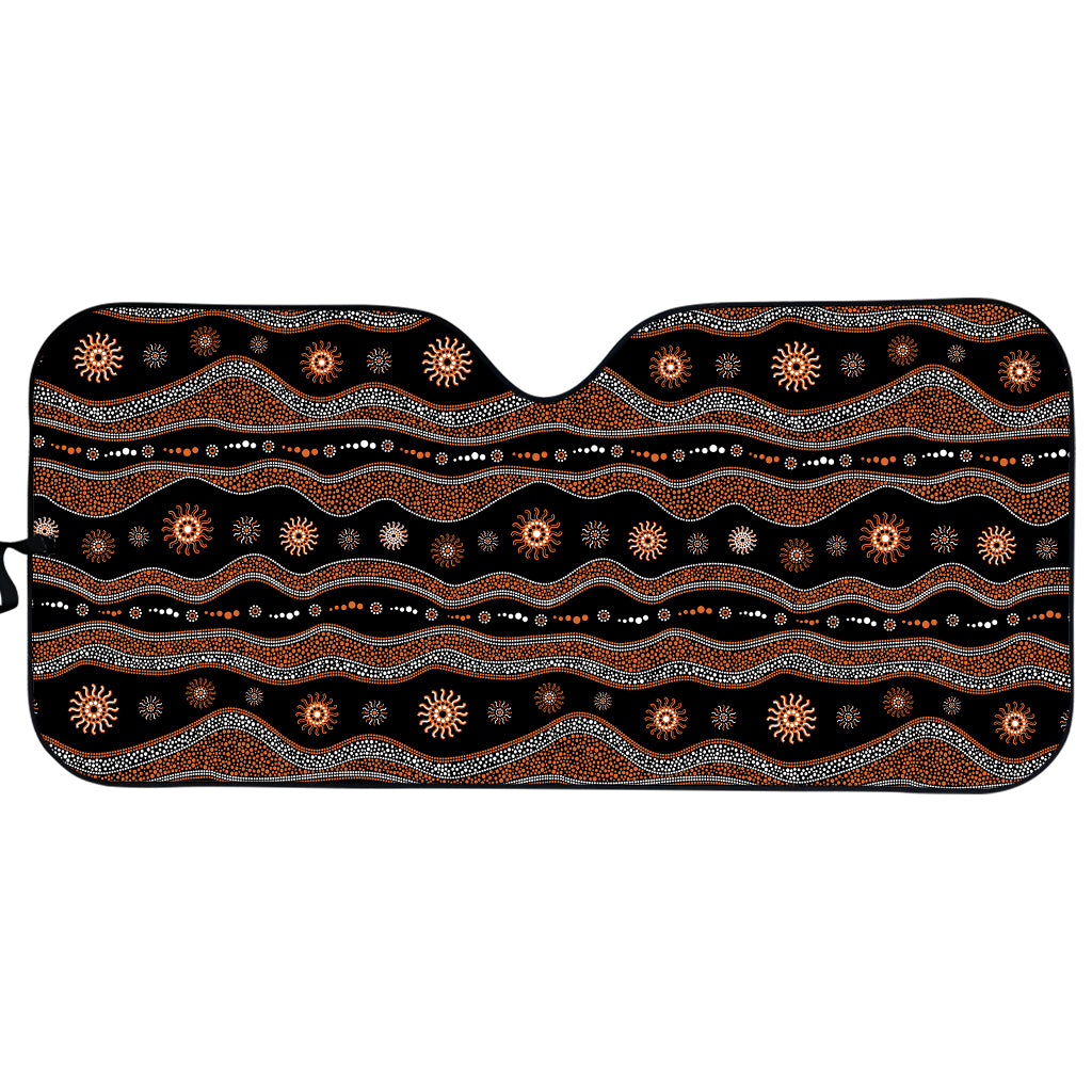 Australian Aboriginal Art Pattern Print Car Sun Shade