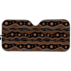 Australian Aboriginal Art Pattern Print Car Sun Shade