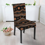 Australian Aboriginal Art Pattern Print Dining Chair Slipcover