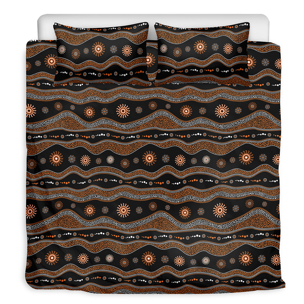 Australian Aboriginal Art Pattern Print Duvet Cover Bedding Set