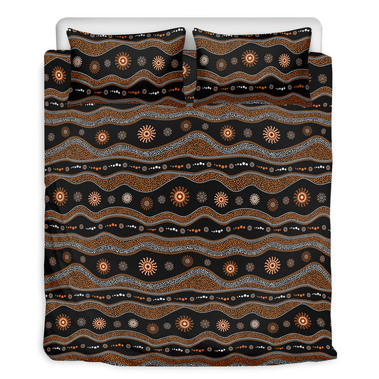 Australian Aboriginal Art Pattern Print Duvet Cover Bedding Set