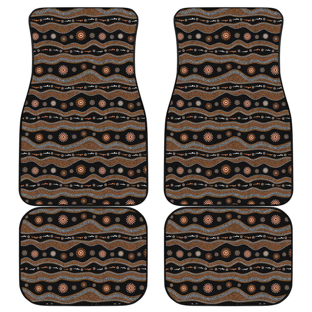 Australian Aboriginal Art Pattern Print Front and Back Car Floor Mats