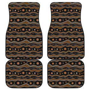 Australian Aboriginal Art Pattern Print Front and Back Car Floor Mats