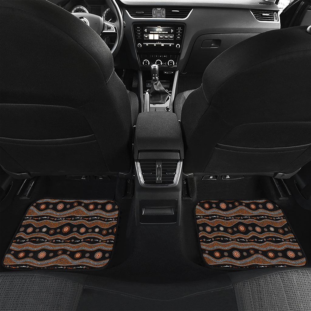 Australian Aboriginal Art Pattern Print Front and Back Car Floor Mats