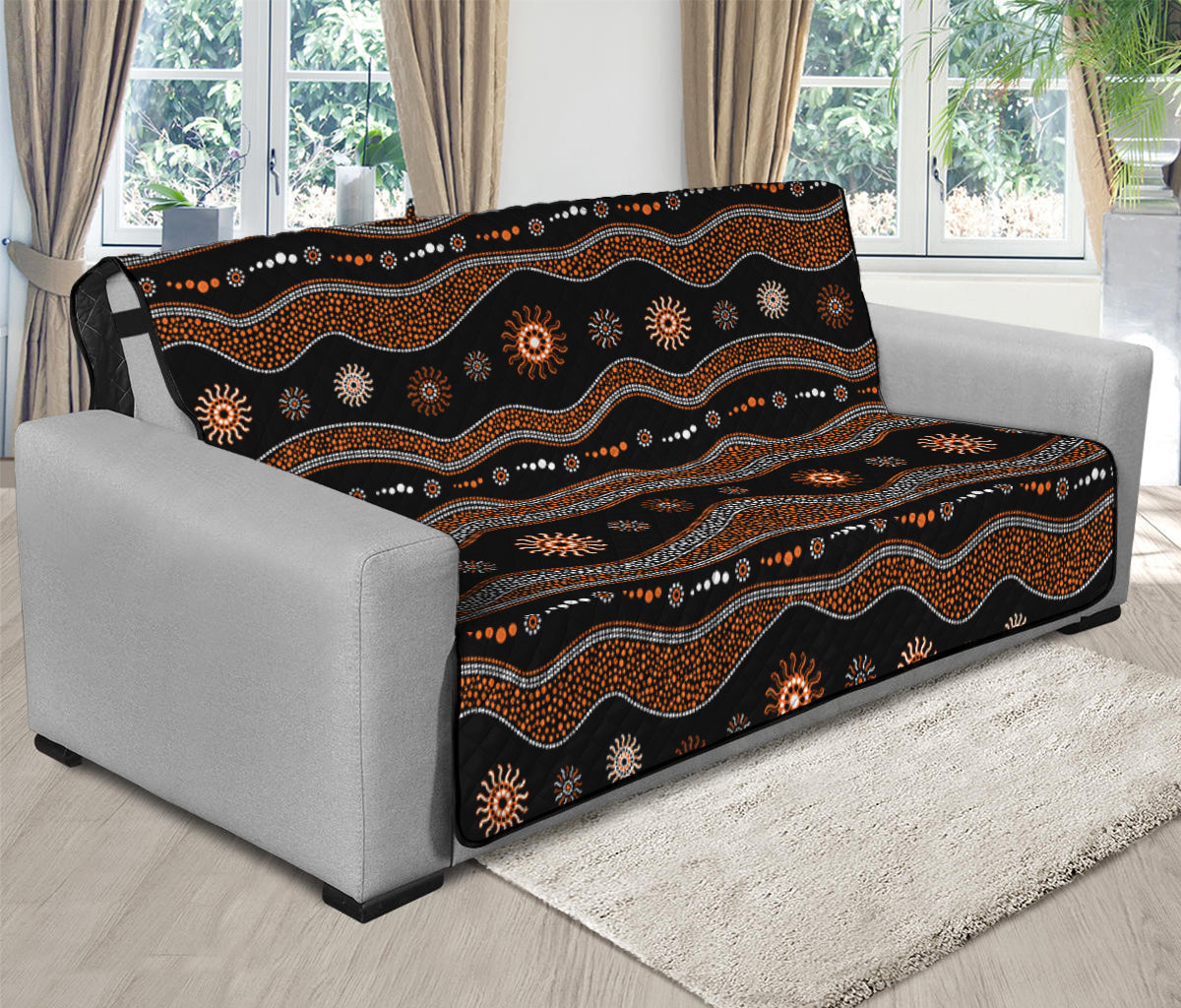 Australian Aboriginal Art Pattern Print Futon Protector