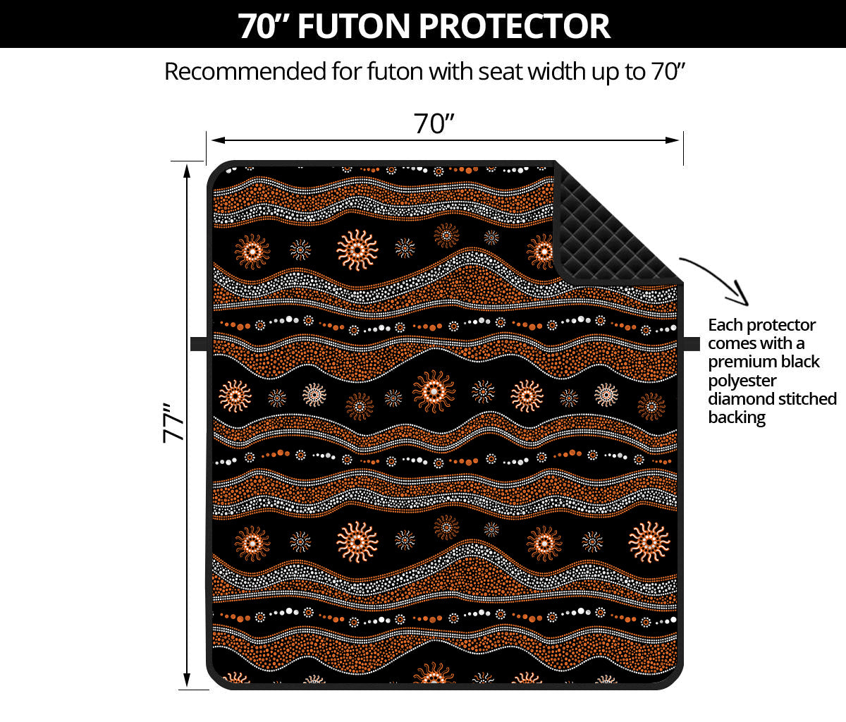 Australian Aboriginal Art Pattern Print Futon Protector