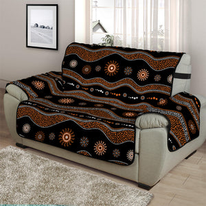 Australian Aboriginal Art Pattern Print Half Sofa Protector